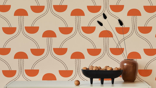Mindfulness Zen Orange Wallpaper for serene spaces
