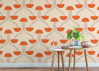 Modern Mindfulness Zen Orange Wallpaper design

