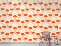 Stylish Mindfulness Zen Orange Wallpaper for walls
