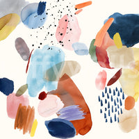 Bedroom wallpaper mural close-up

