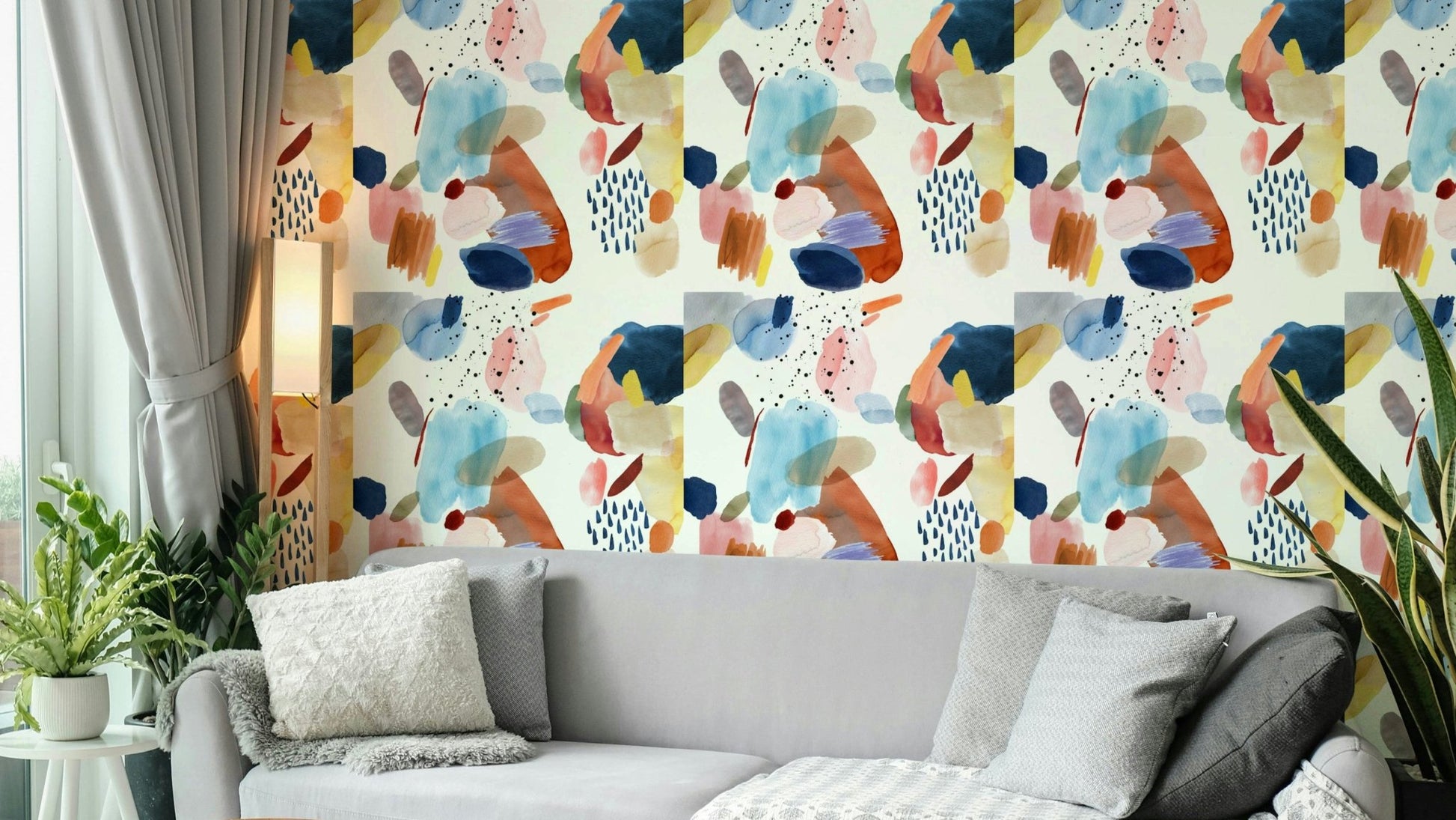 Wallpaper for walls with mineral design

