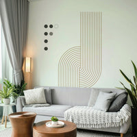 Abstract linear flow wall artwork

