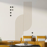 Vertical curve line art wall decor

