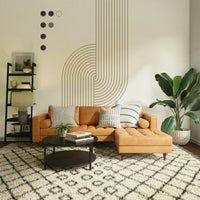 Curved stripe pattern wall mural

