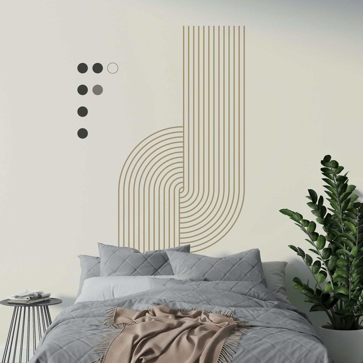 Minimalist flow lines wall design

