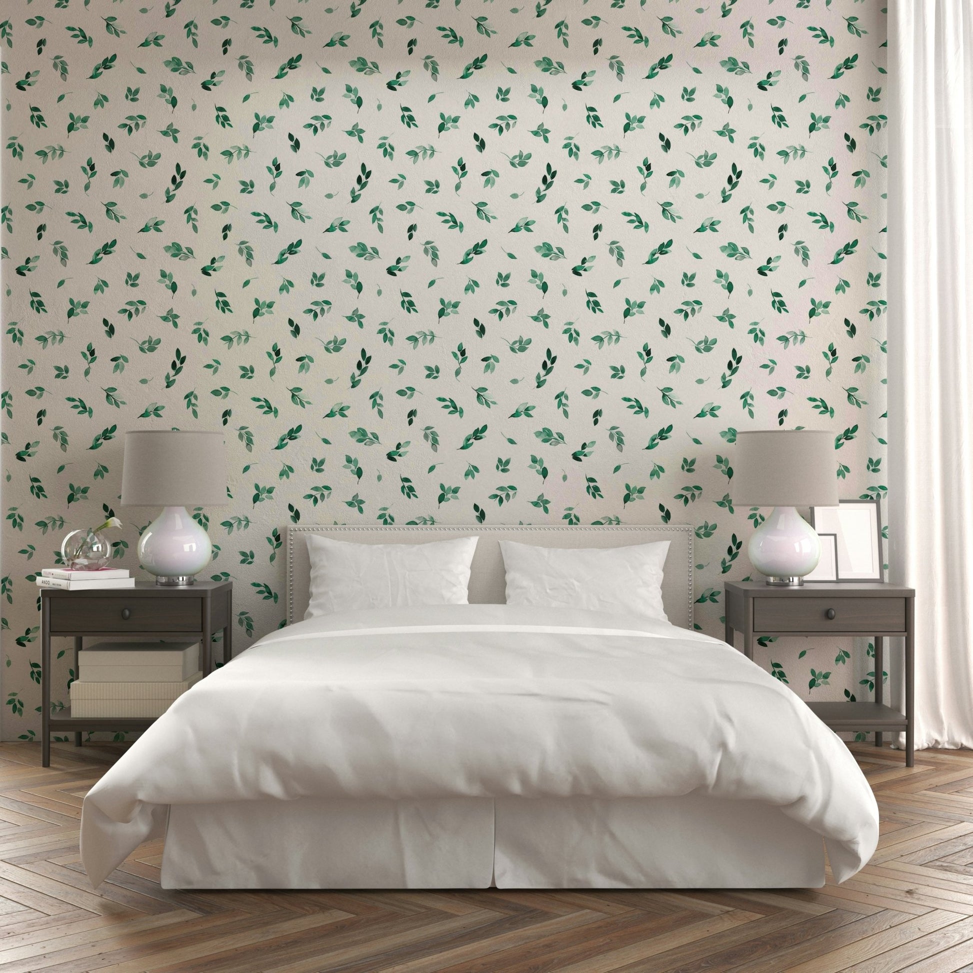 Smooth finish eucalyptus wallpaper for walls

