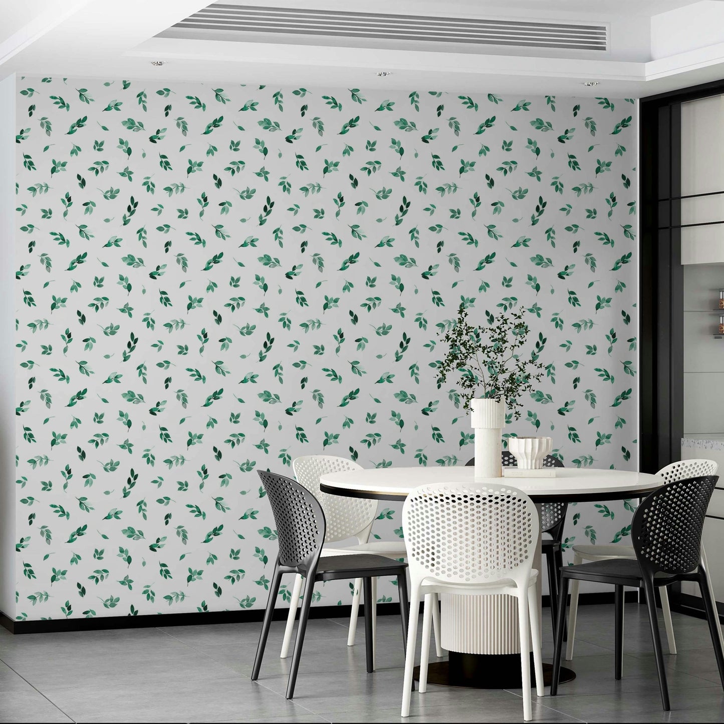 Close-up of eucalyptus leaves wall mural design

