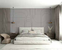 Thin arch lines modern wall mural

