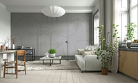 Subtle arched lines grey wall print


