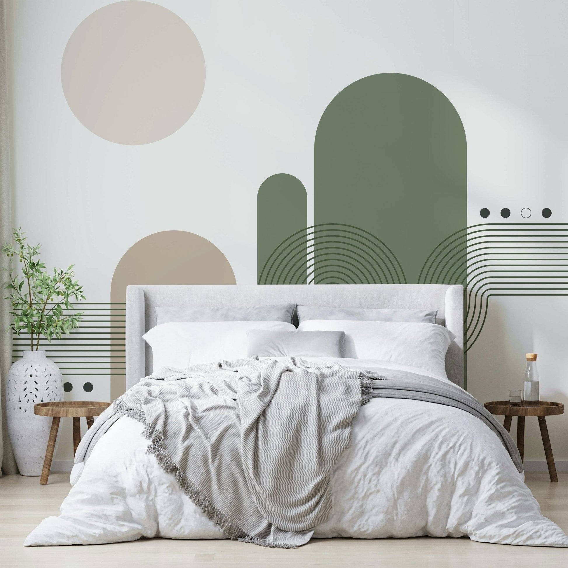 Mid-century modern curved wall art

