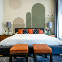 Flowing curved line modern wallpaper

