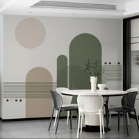 Neutral tone retro wall illustration


