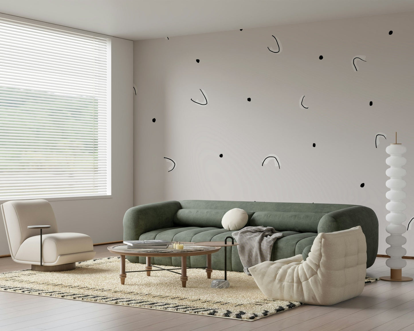 Minimalist Dots Wall Mural -2329861