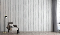Subtle gray vertical stripe wall design
