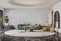 Soft gray and white striped wallpaper
