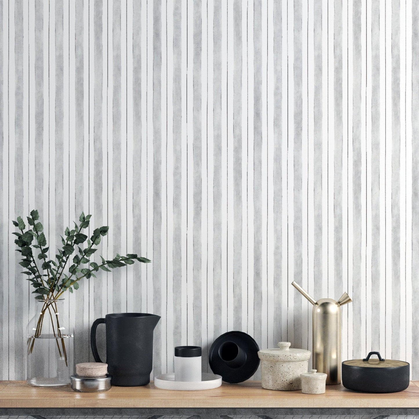 Clean minimalist gray stripe wallpaper
