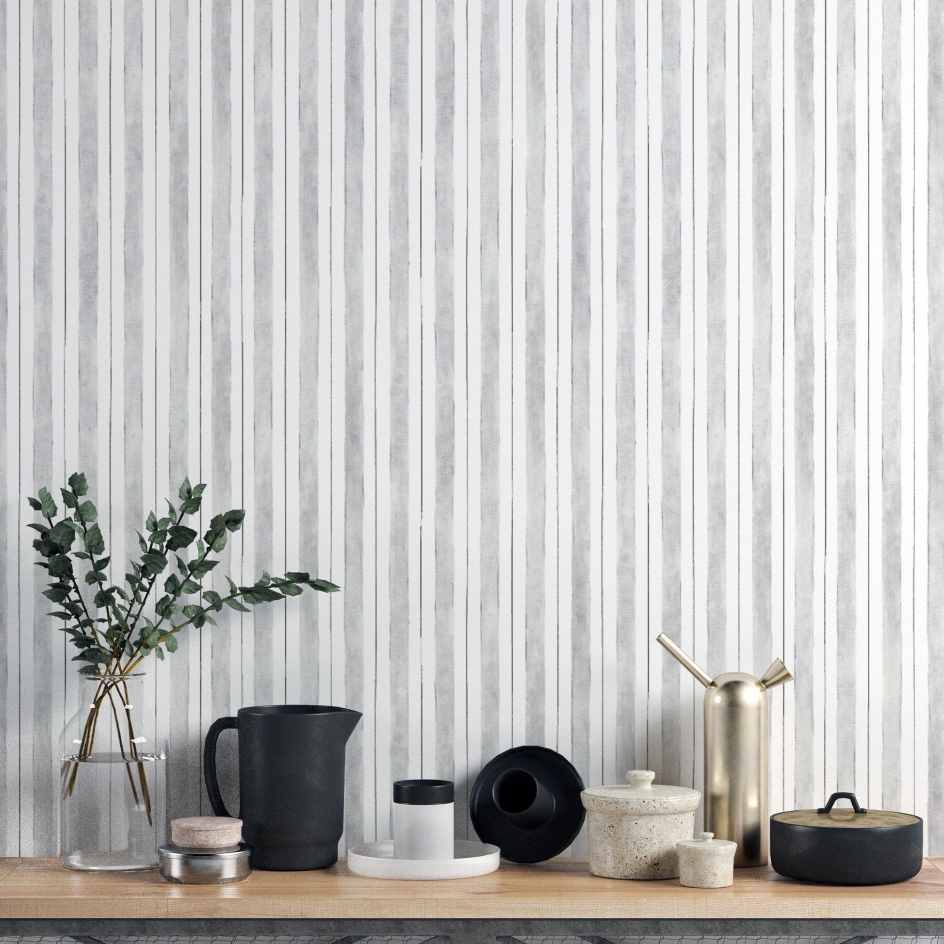 Clean minimalist gray stripe wallpaper
