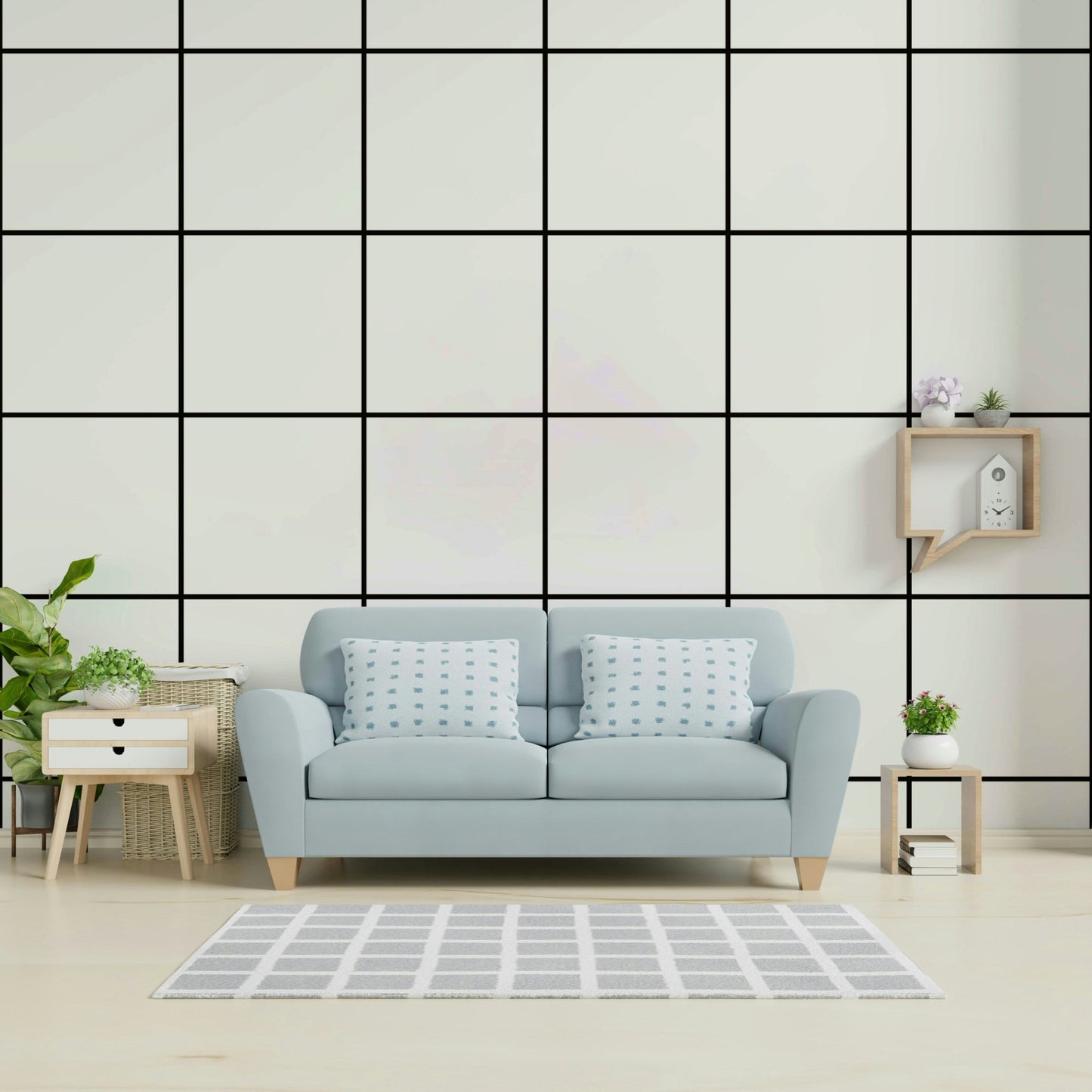Simple grid pattern for modern walls

