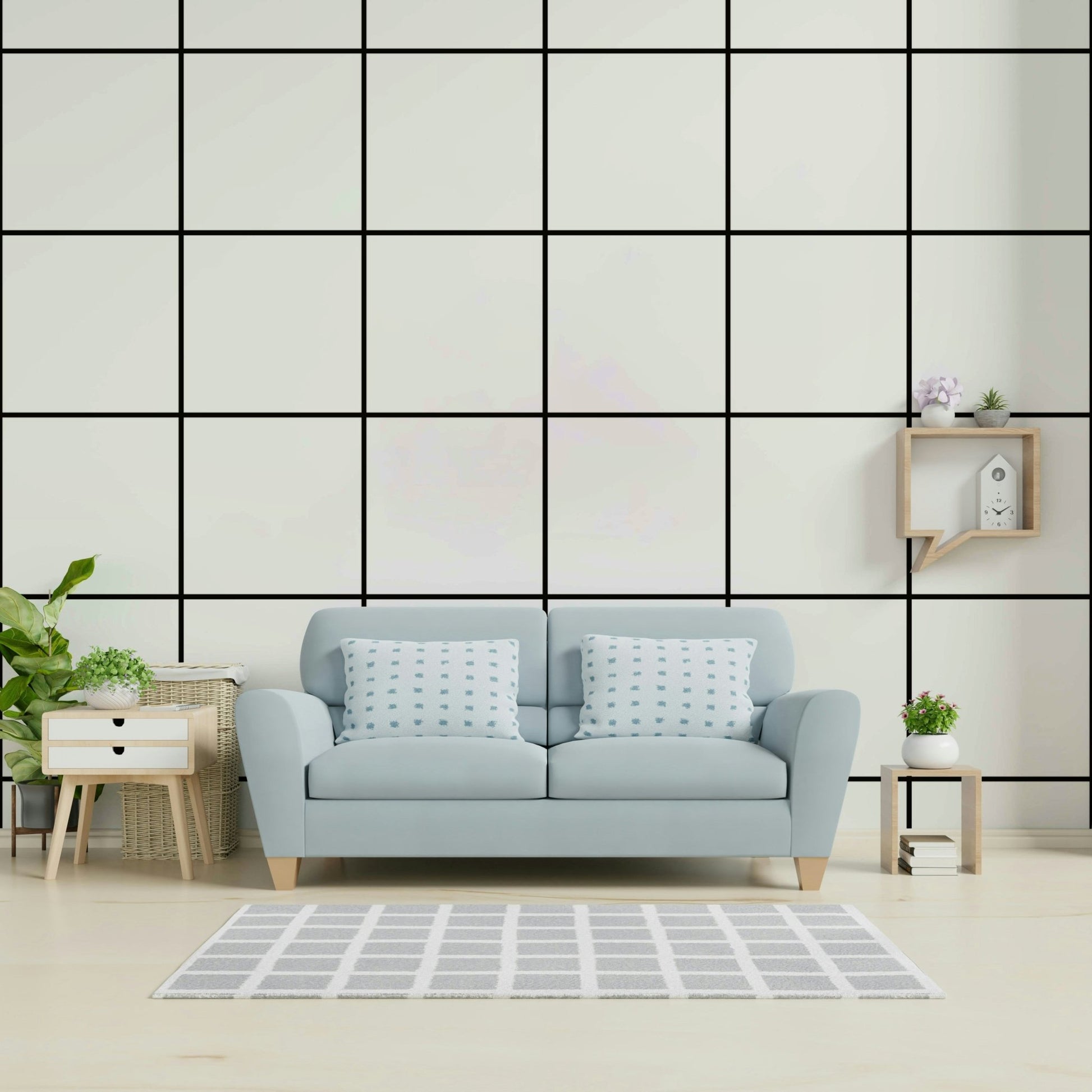 Simple grid pattern for modern walls

