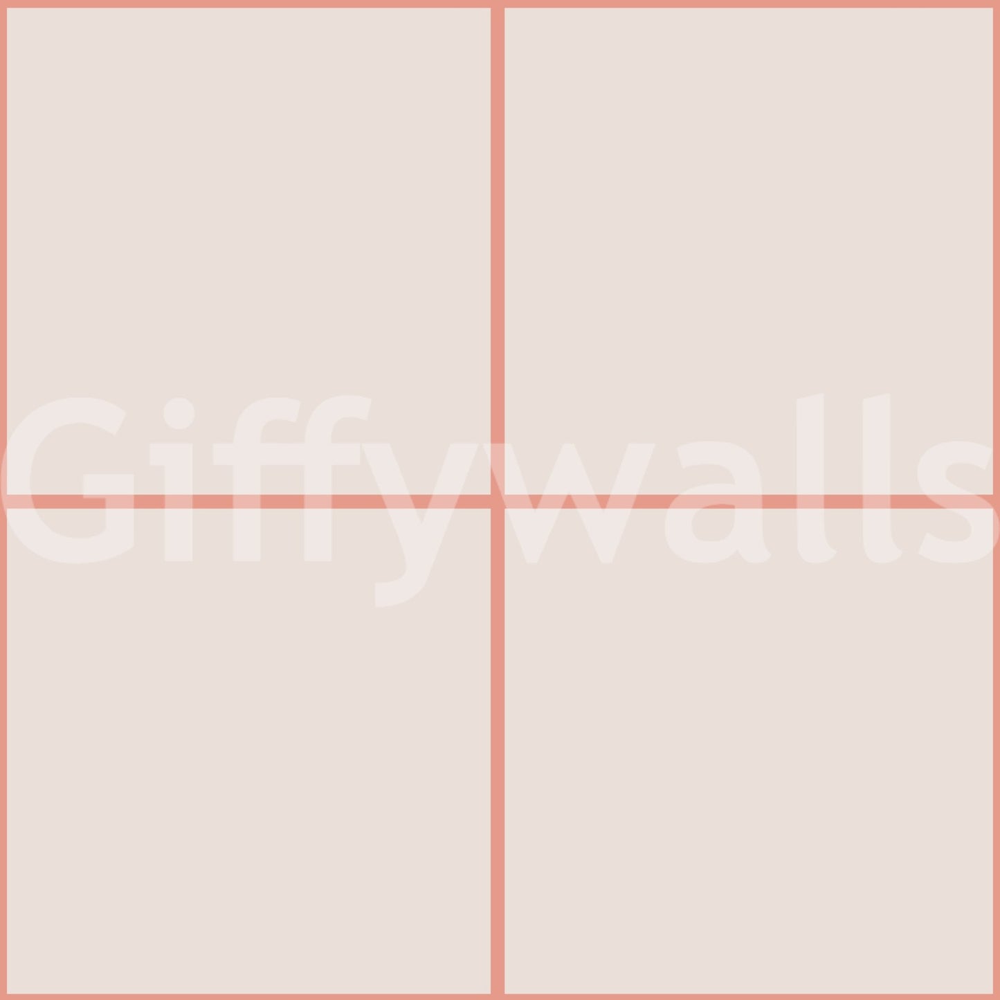 Minimalist Grid Coral Rose Wallpaper⁠