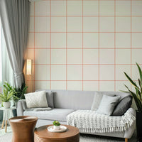 Contemporary coral rose grid wallpaper for rooms

