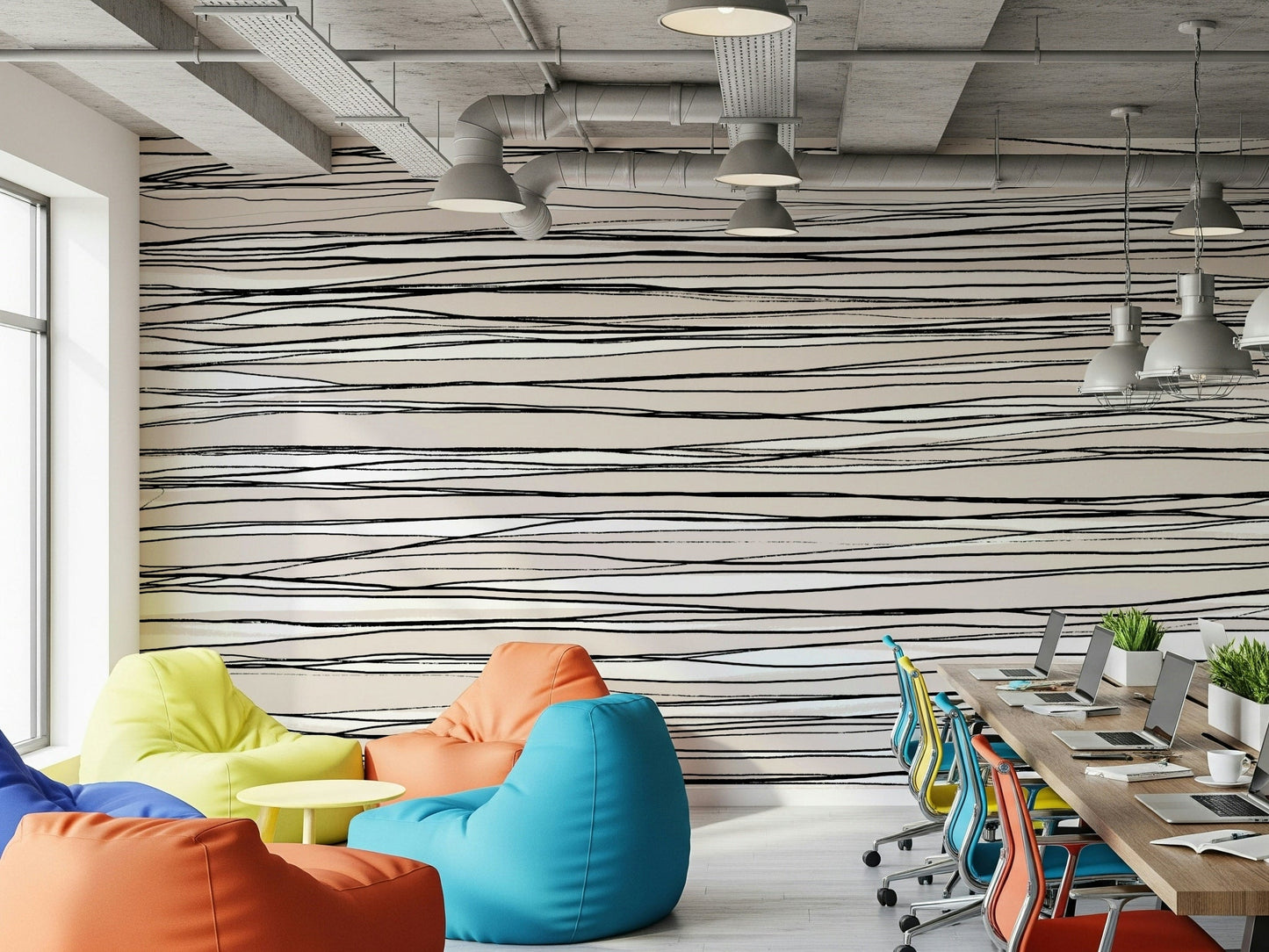 Minimalist Lines Wall Mural -2453359