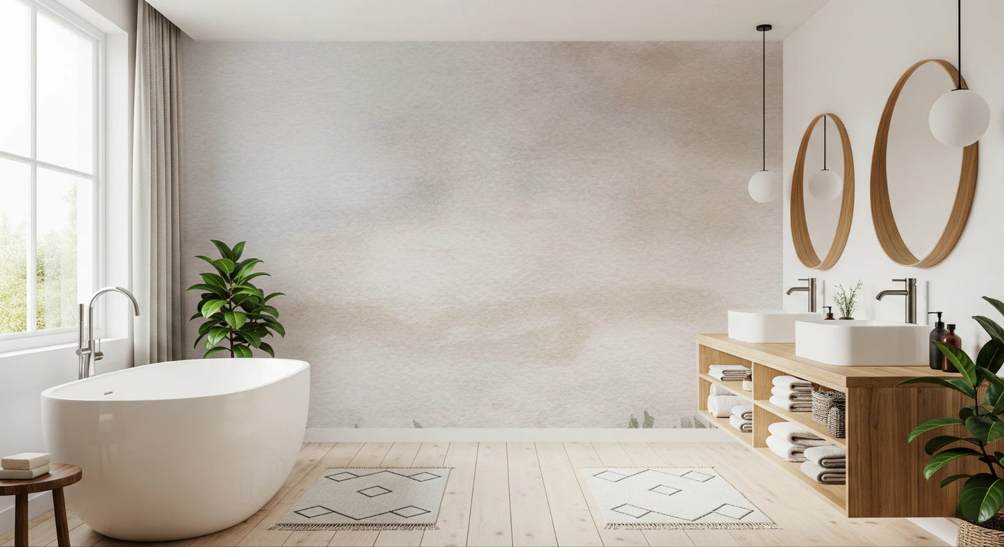 Minimalist Misty Trees  Wall Mural