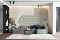 Minimalist Retro Flow Wall Mural full view

