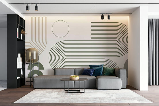 Minimalist Retro Flow Wall Mural full view
 GD579

