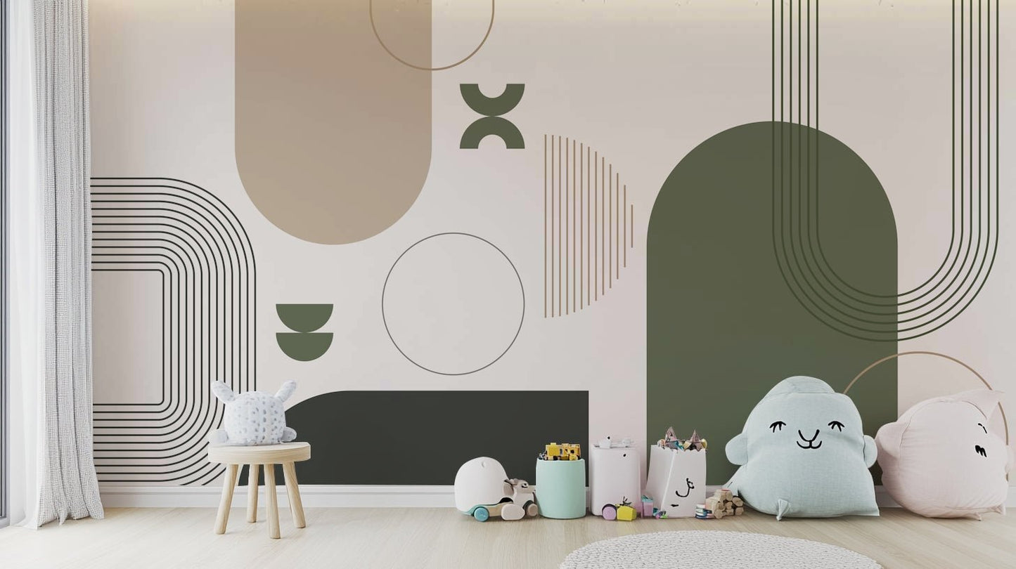 Bedroom accent wall with clean design

