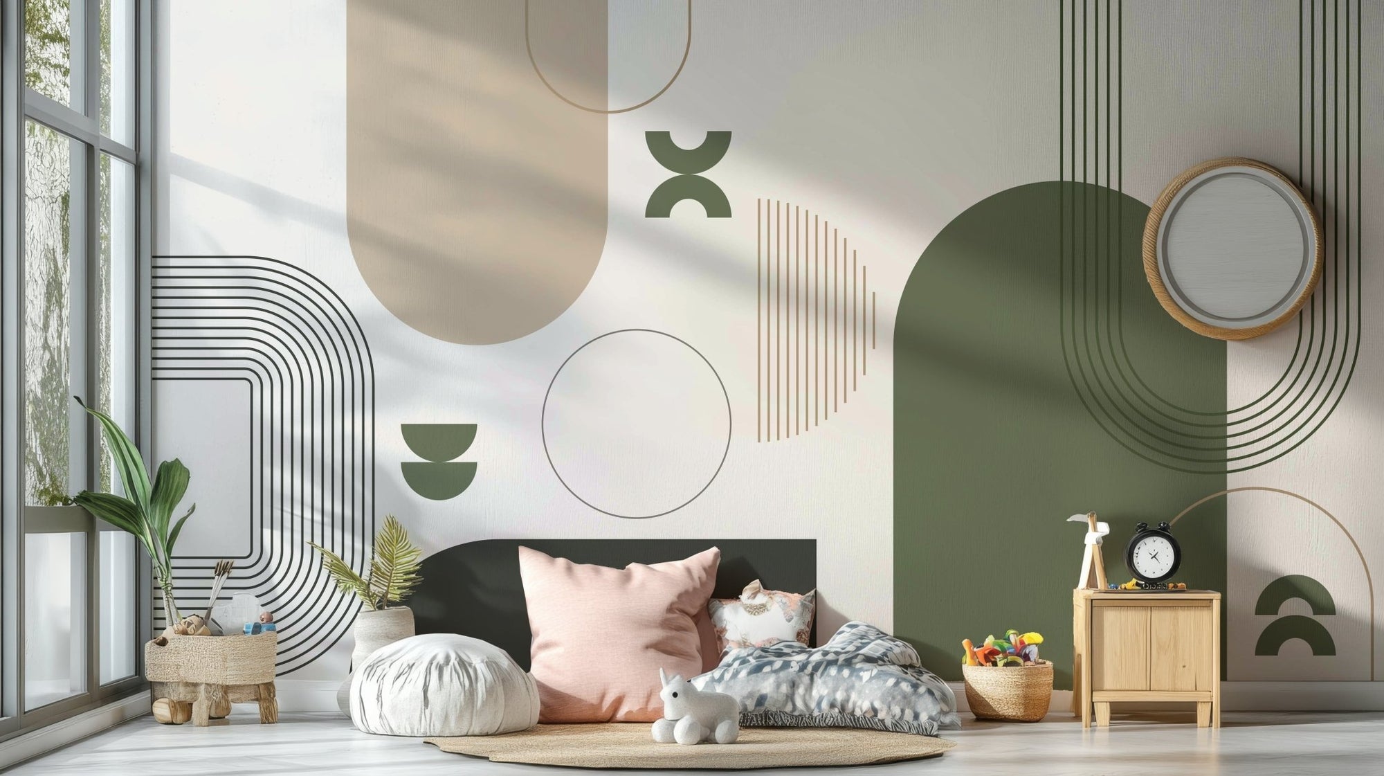 Minimalist Retro Vibe Wall Mural full view
 GD580
