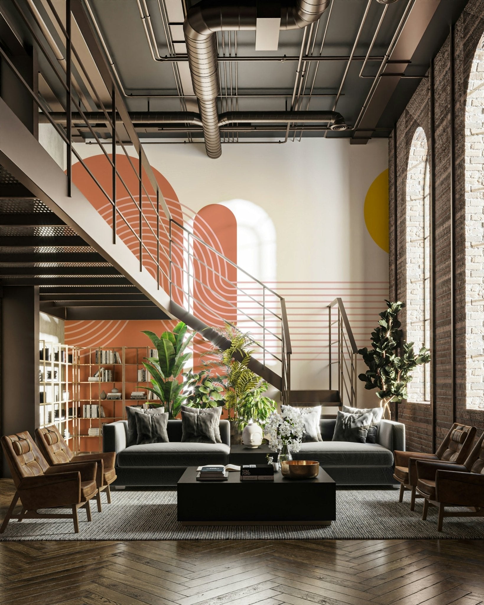 Warm muted tones minimalist wallpaper for walls

