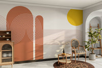 Minimalist Sunset Vibes Wall Mural full view

