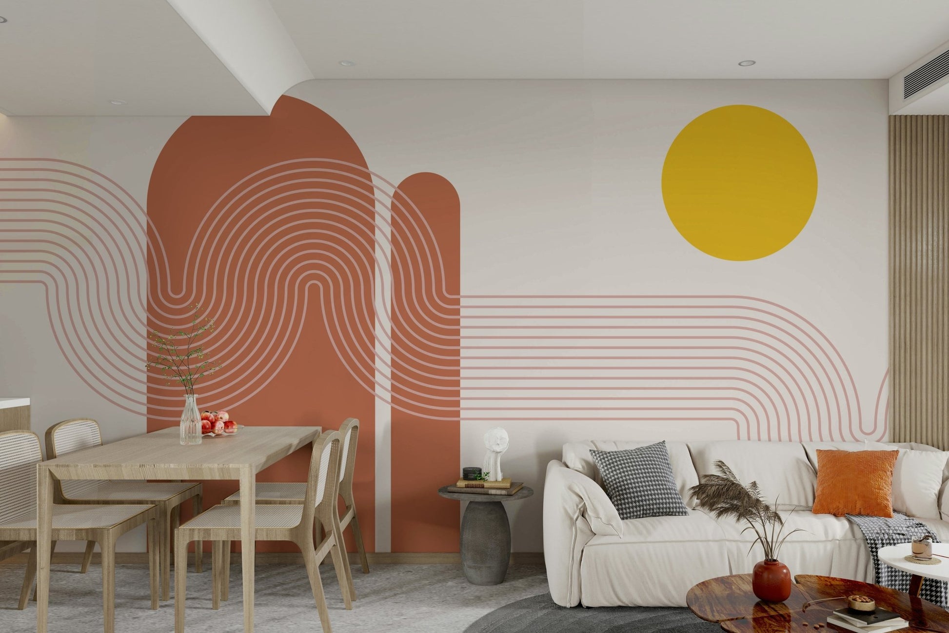 Durable and easy to install wallpaper mural

