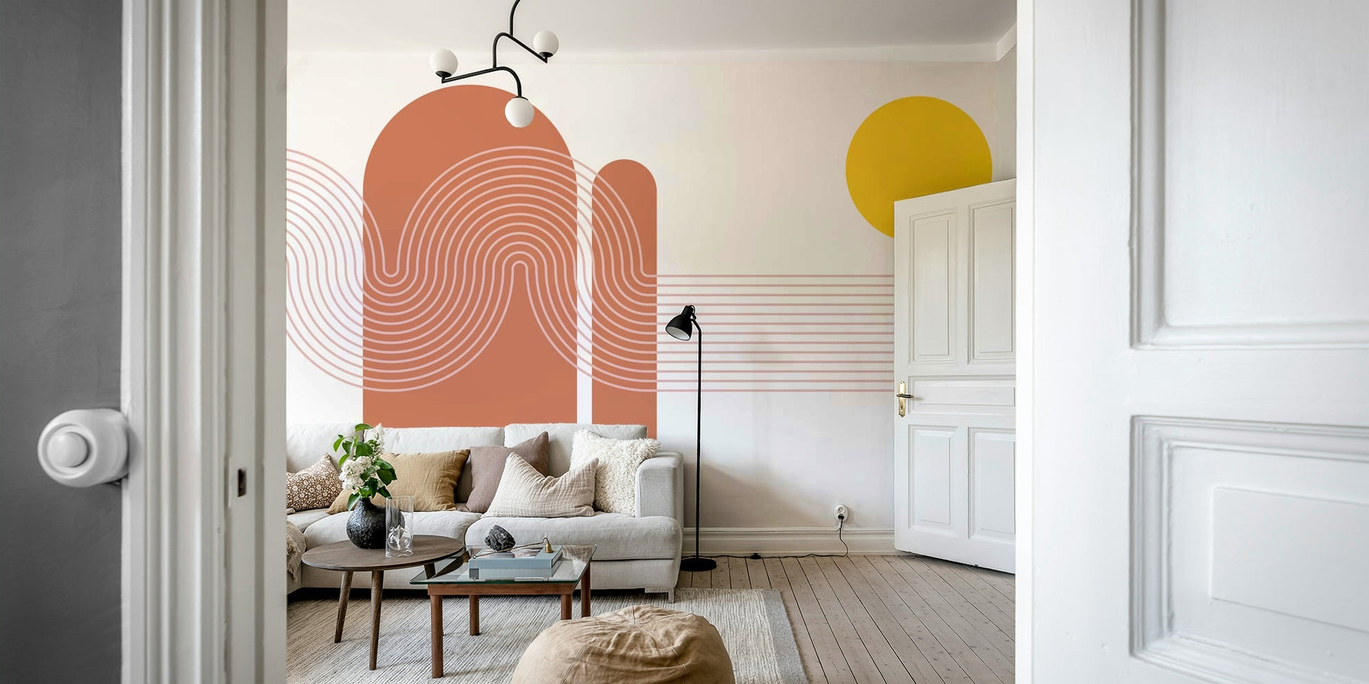 Peaceful minimalist wallpaper for walls

