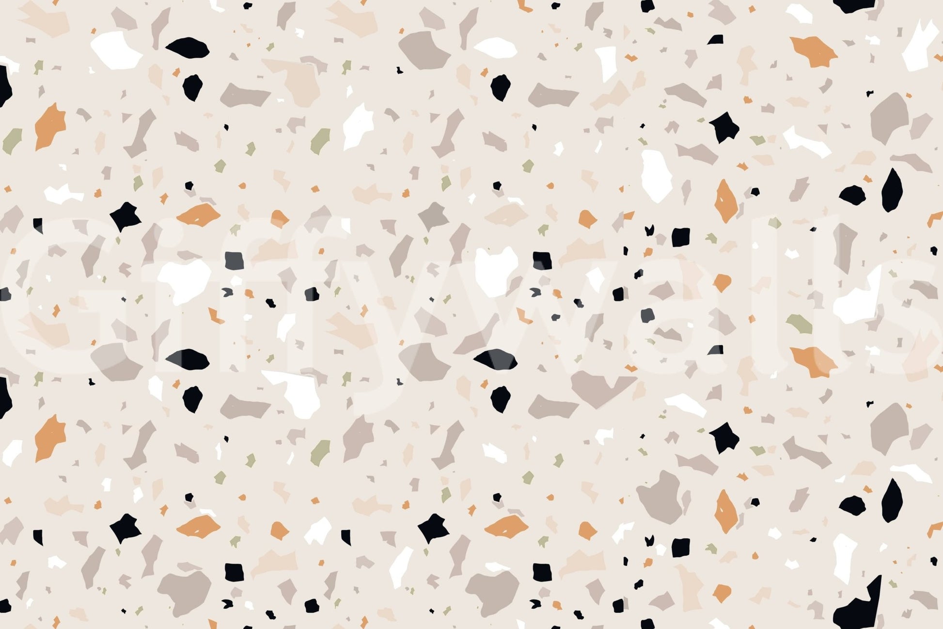 Minimalist Terrazzo print wallpaper suitable for enhancing a clean, modern aesthetic.