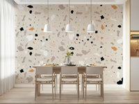 Elegant Art Natural Stone wall mural with fine aggregate details on a pale surface.