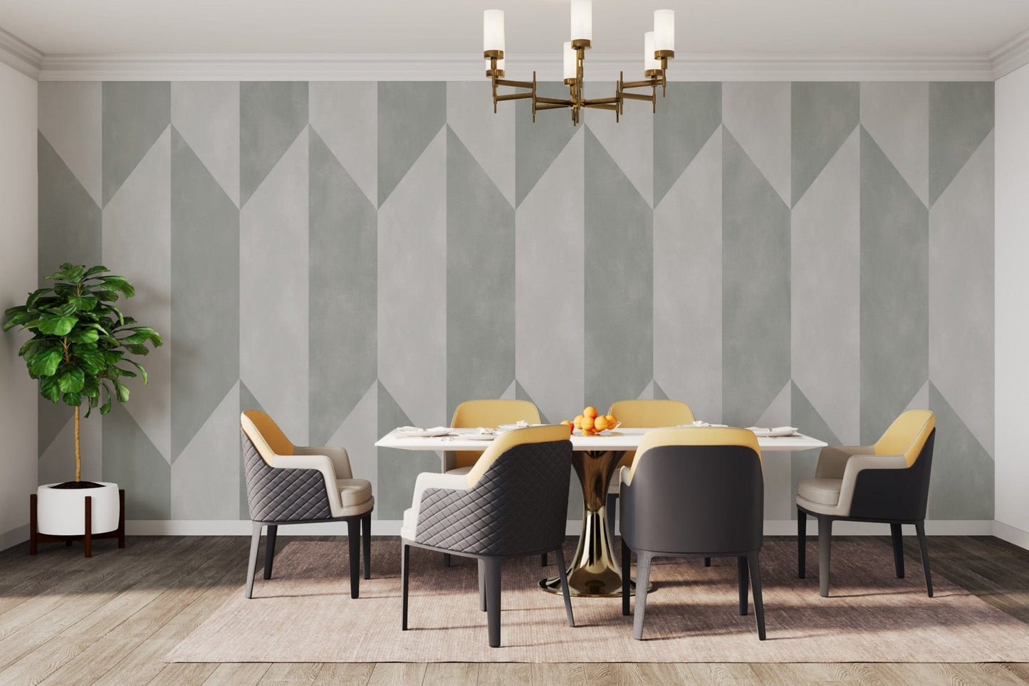 Neutral textured panel wallpaper decor
 B654