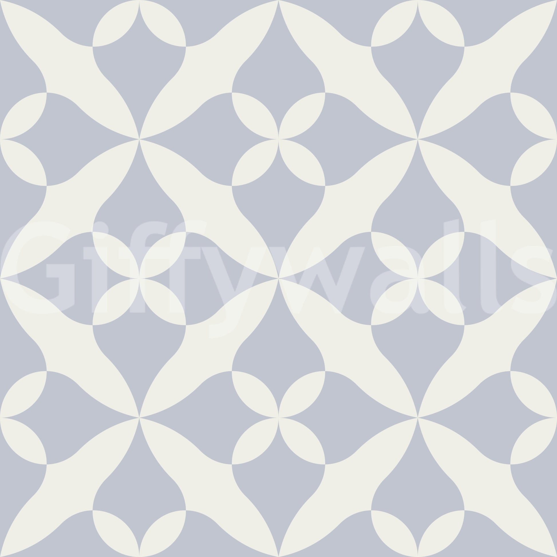 A seamless pattern of classic elements on a wall

