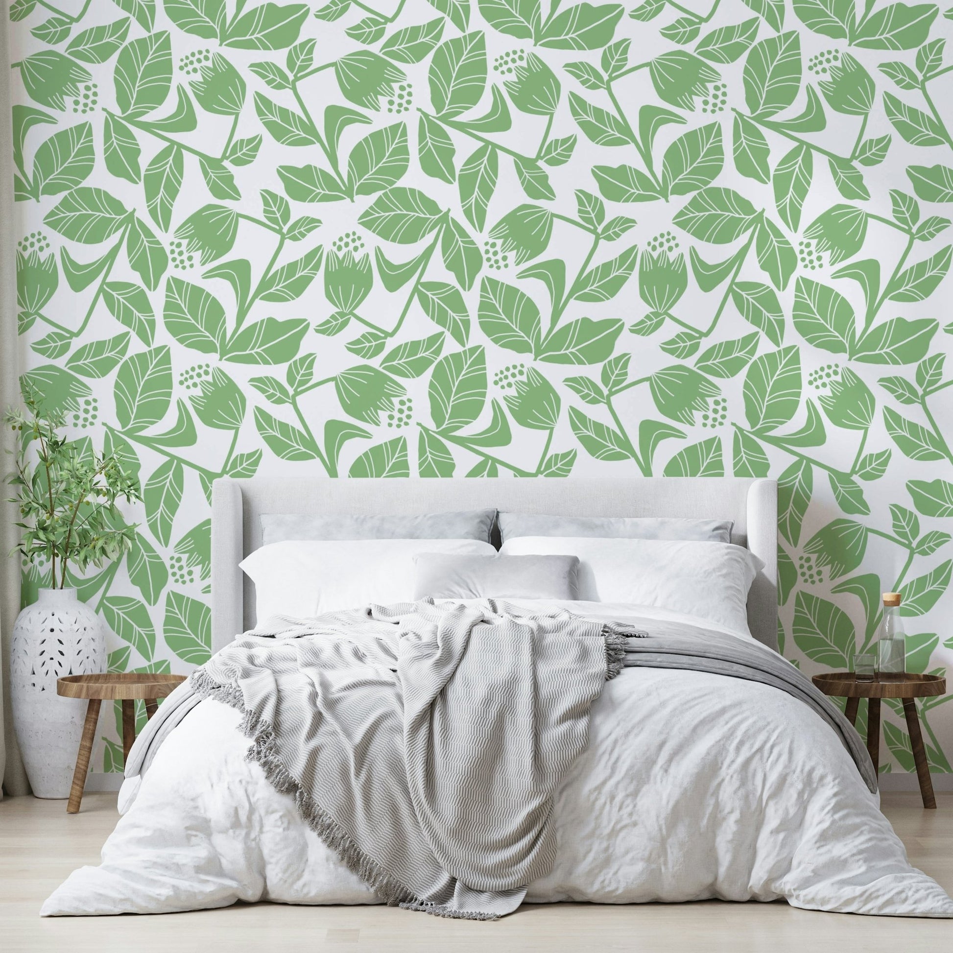 Spring-themed wallcovering
