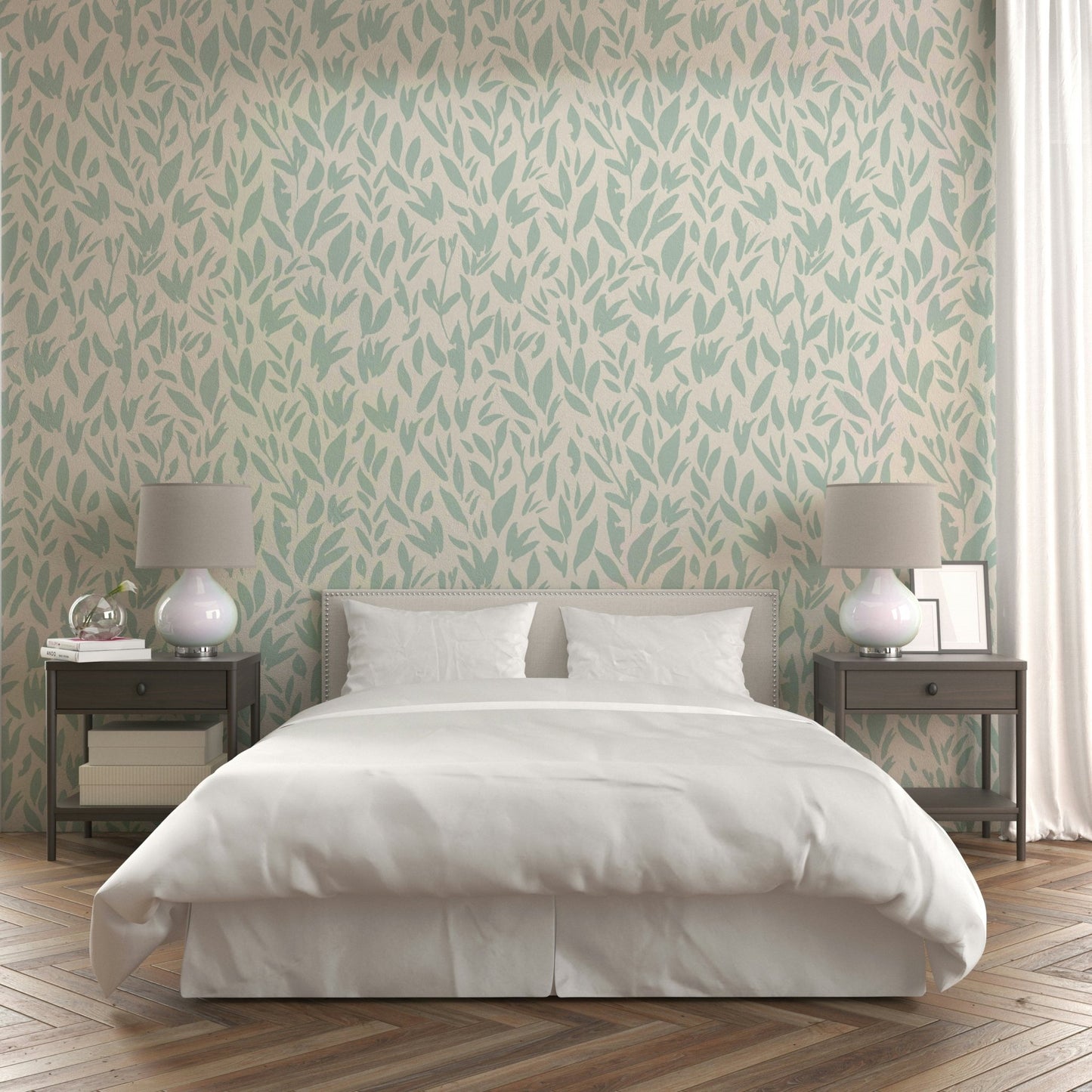 High-quality image of the mint leaves wallpaper

