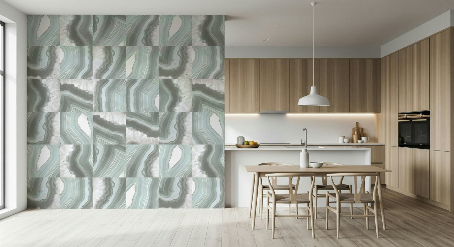 A contemplative gentle design wallpaper mural for a feature wall.