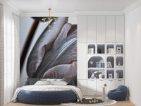 Modern bedroom with Miracle Tulips Wall Mural placed behind bed area, GD8241