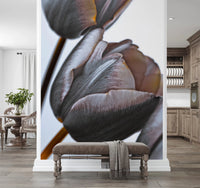 Bedroom corner styled with Miracle Tulips Wall Mural and large tulip detail, GD8241