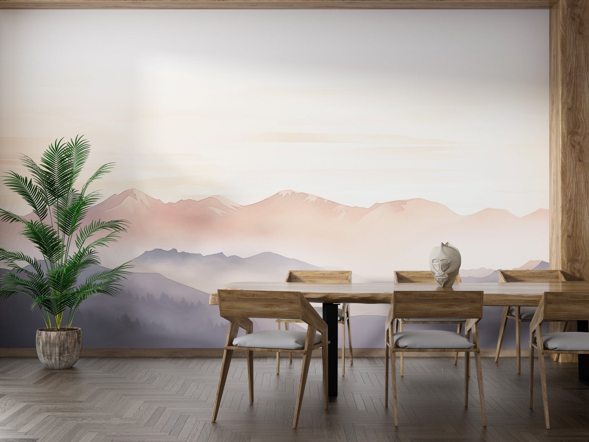 Mist Mountain Wallpaper Mural - Giffywalls C449