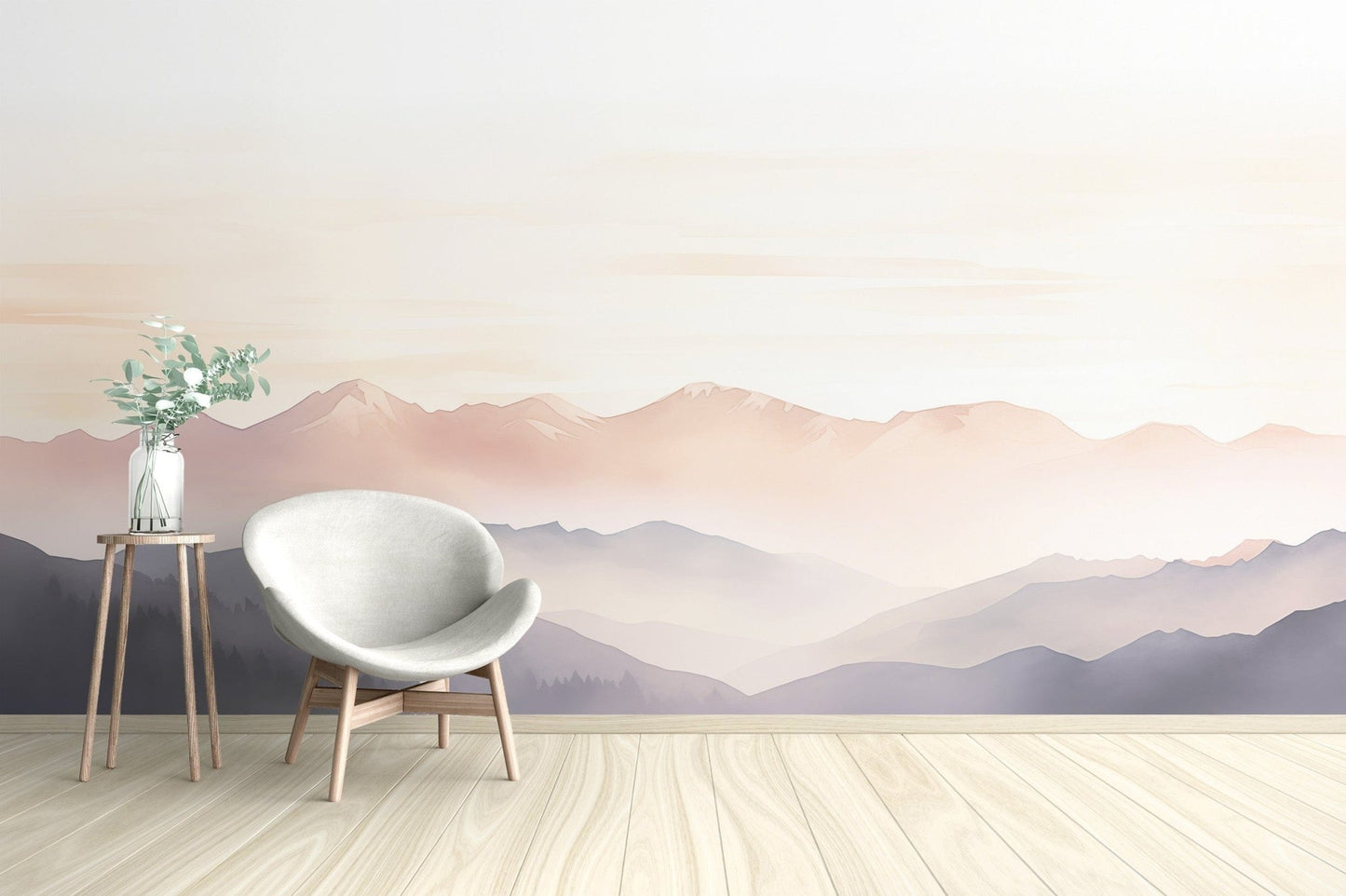 Misty mountain mural adds charm to interiors C449