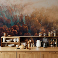 Seasonal colors wallpaper, inspiring Misty Autumn Forest nature feature., GD6951