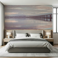 Abstract water and fog effect of Misty Bridge Wall Mural