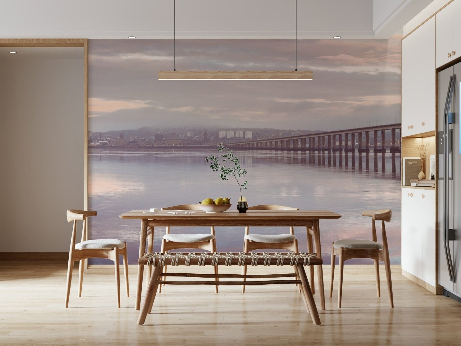 Artistic rendition of the fog on Misty Bridge design