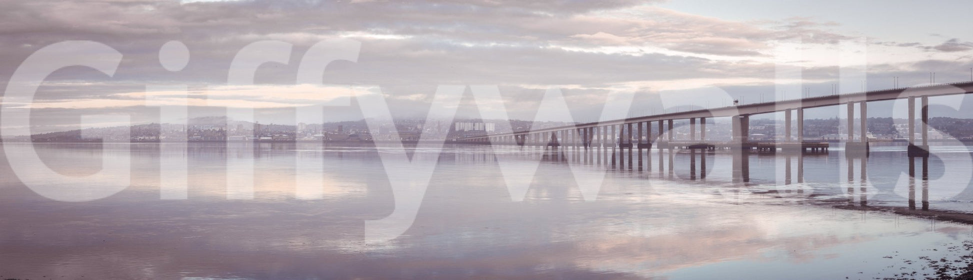 Corner view of the subtle Misty Bridge peel and stick wallpaper